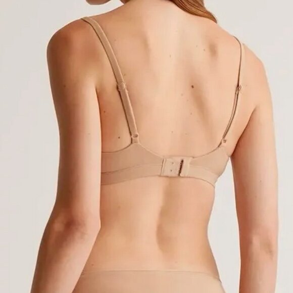 NWT Quince Second Skin Crossover Bralette (2-pack) in Sand Size Small - Picture 4 of 7